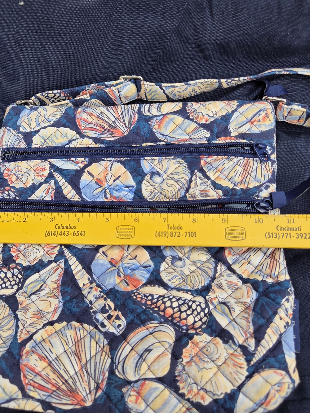 Vera Bradley Navy Shell Quilted Crossbody - Picture 9 of 10
